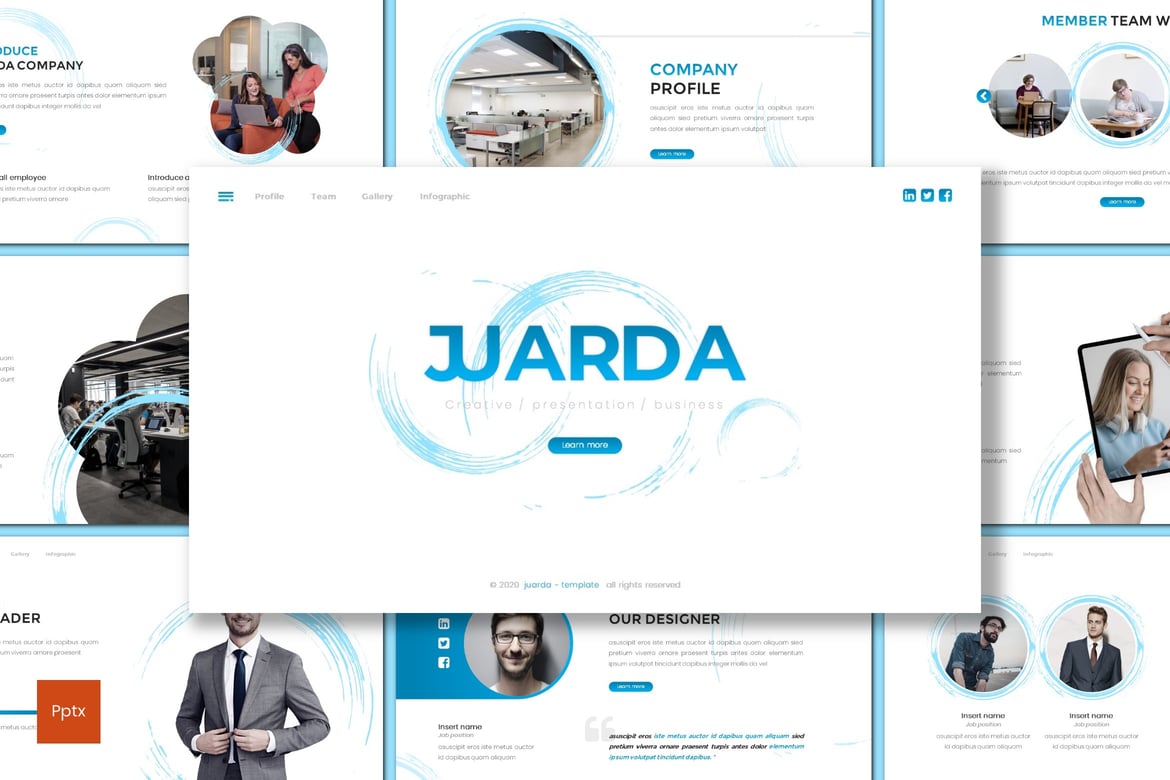 Juarda - Template Powerpoint Bisnis yang Kreatif dan Minimalis