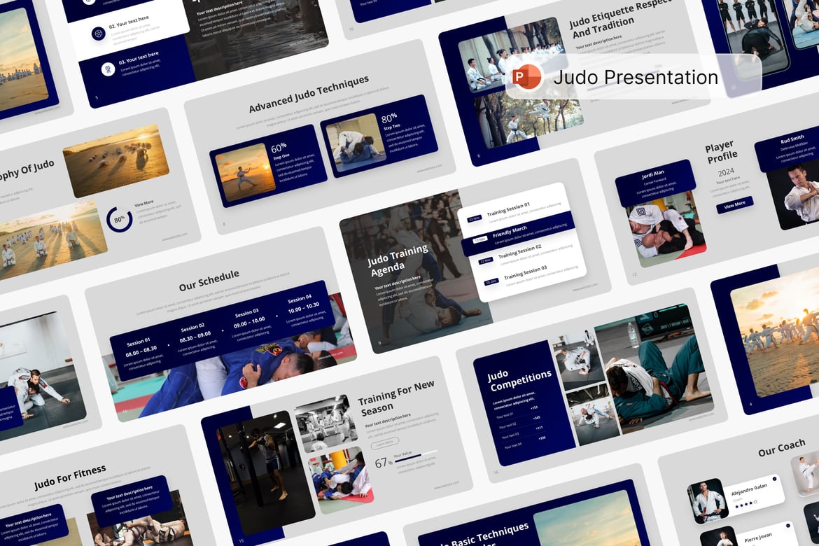 Template Presentasi Judo yang Menarik dan Profesional