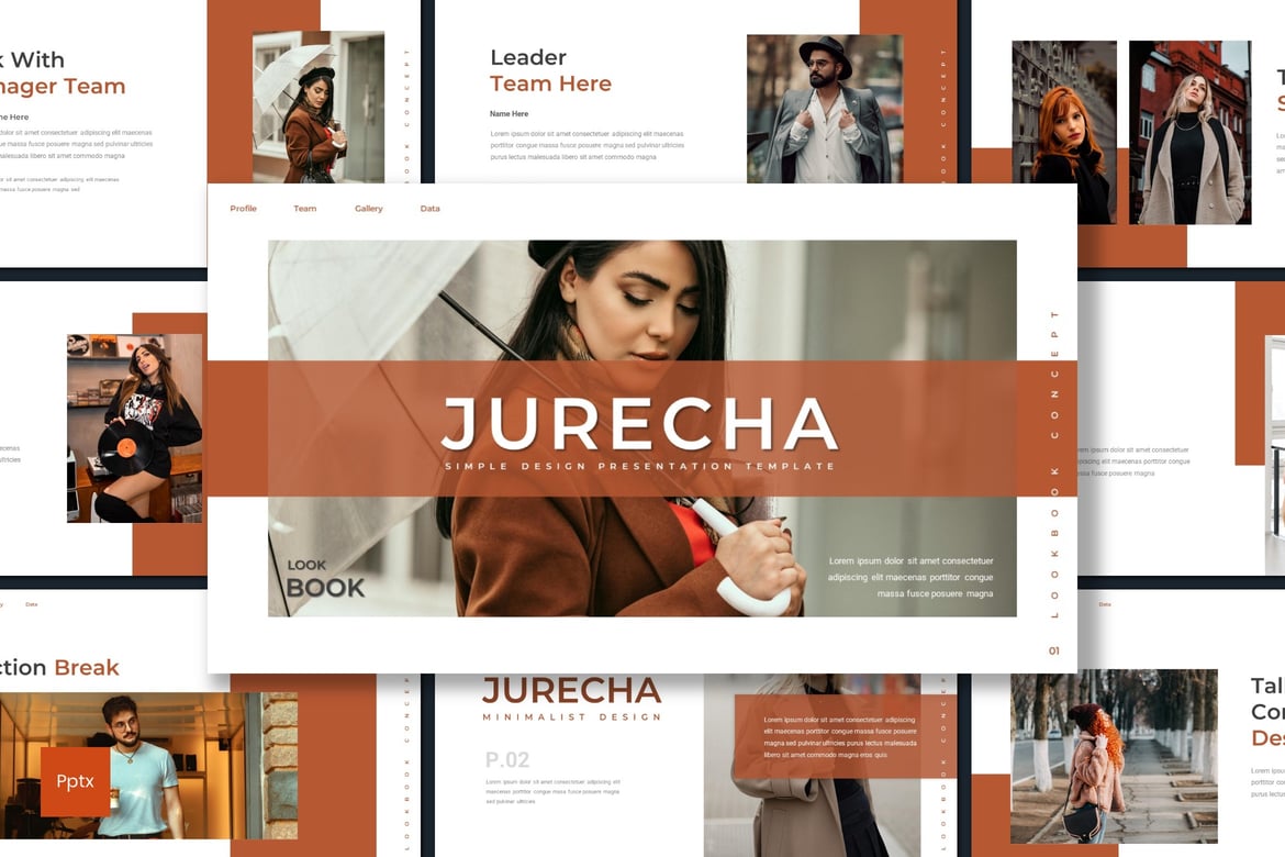 Juercha - Template Presentasi PowerPoint Minimalis yang Kreatif dan Unik