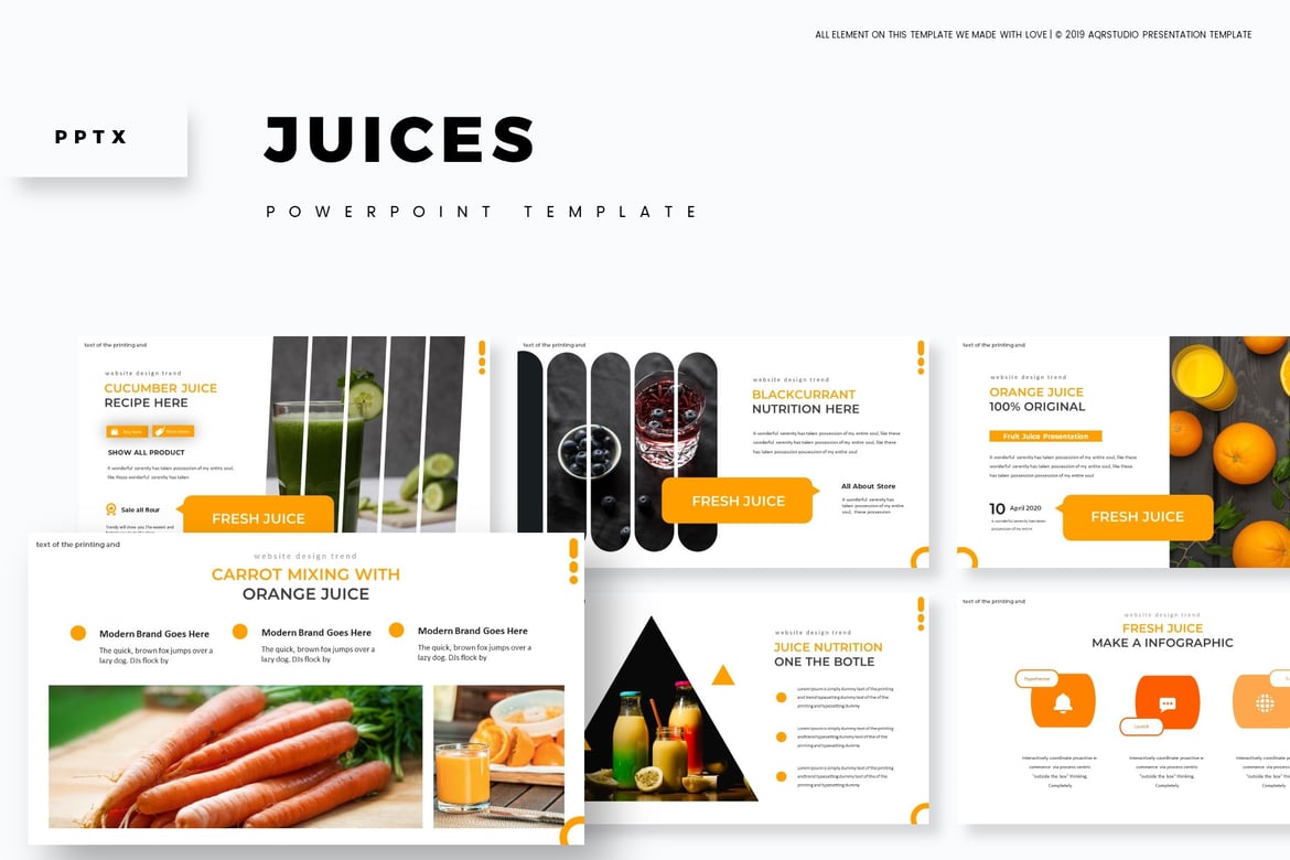 Template Powerpoint Juices - Solusi Presentasi Kreatif Anda