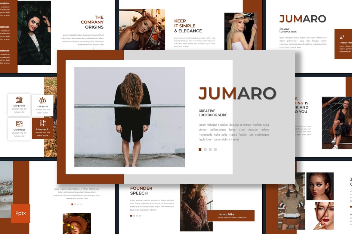 Template Presentasi Powerpoint Jumaro - Desain Kreatif dan Minimalis