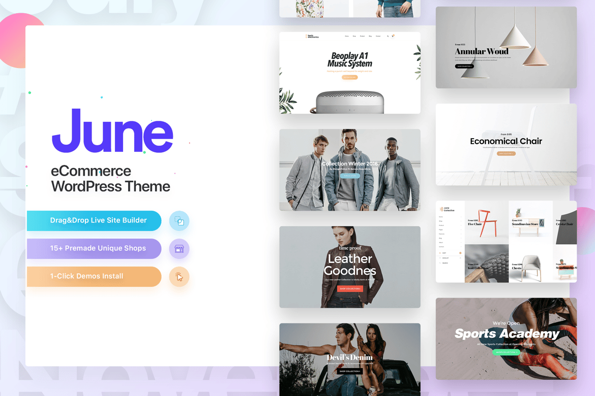 Tema WordPress Fashion Terbaik - June WooCommerce