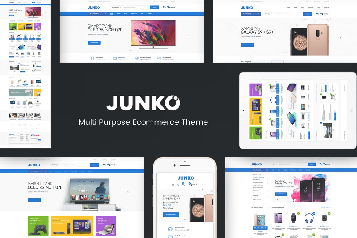 Tema WordPress Junko - Solusi Elegan untuk Toko Teknologi Anda