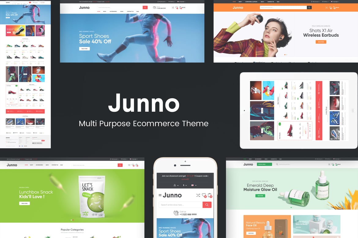 Junno - Tema WordPress WooCommerce Serbaguna yang Ceria