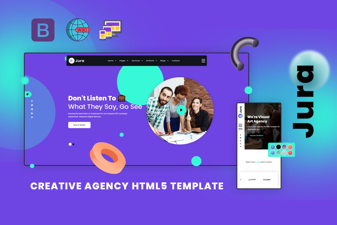 Jura - Template Website Bisnis Kreatif HTML5 yang Modern