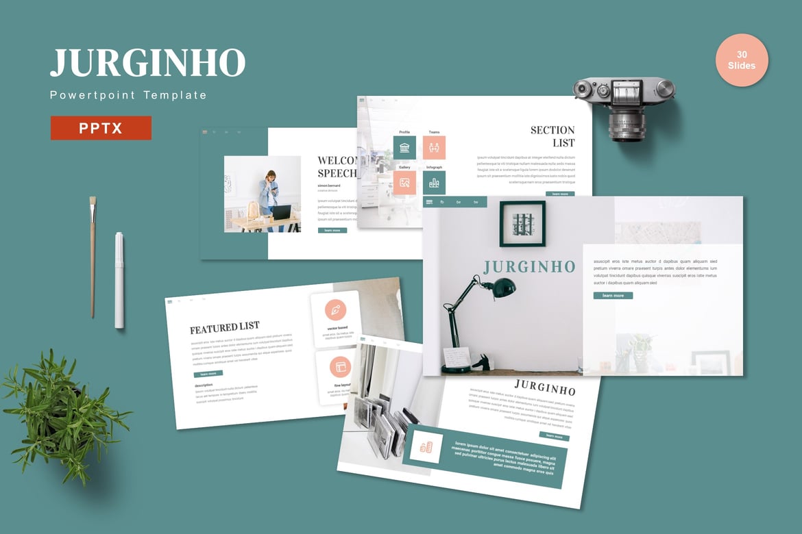 Template PowerPoint Jurginho - Solusi Presentasi Profesional Anda
