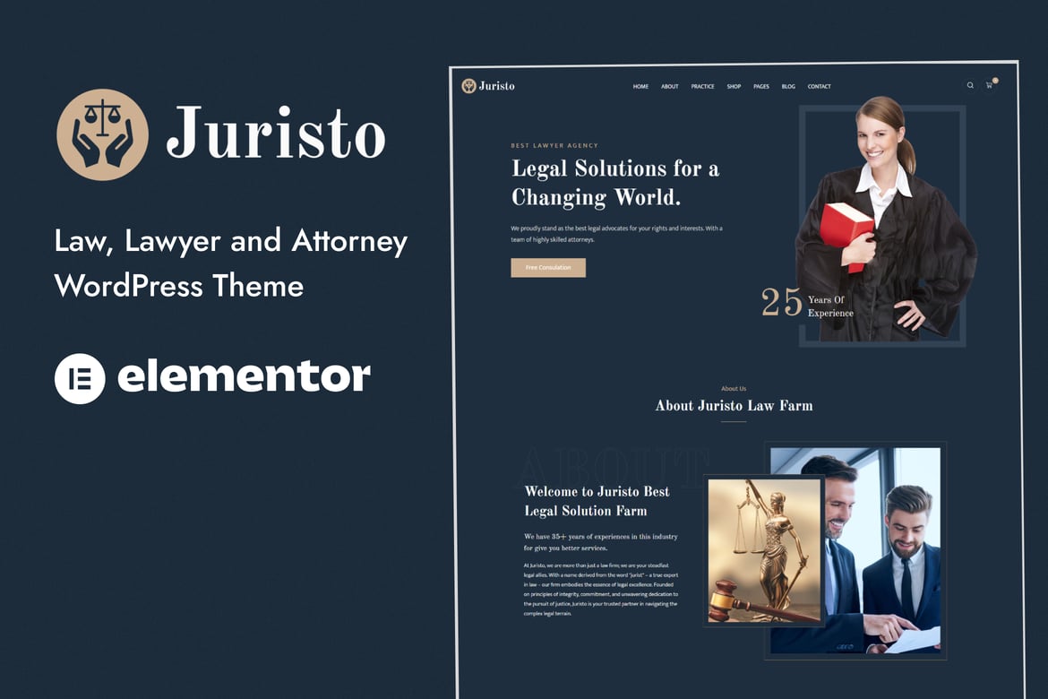 Juristo - Tema WordPress untuk Pengacara dan Firma Hukum yang Profesional