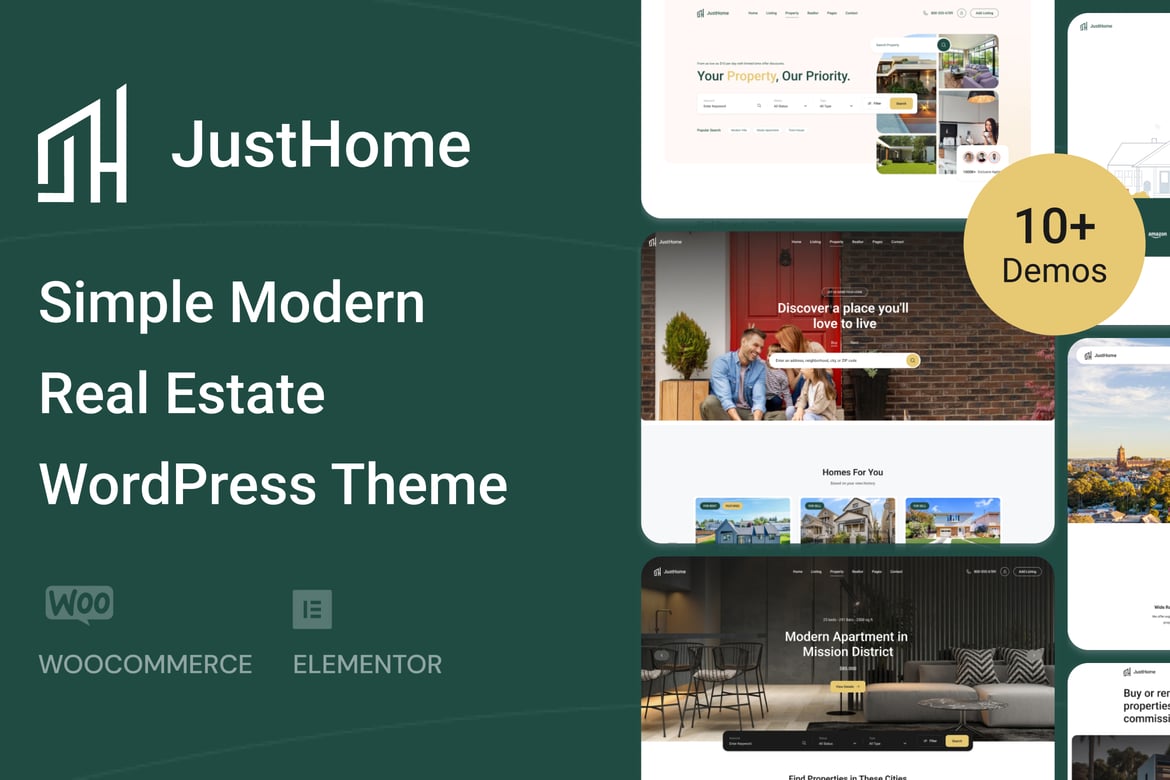 Justhome – Tema WordPress Real Estate Terbaik untuk Anda