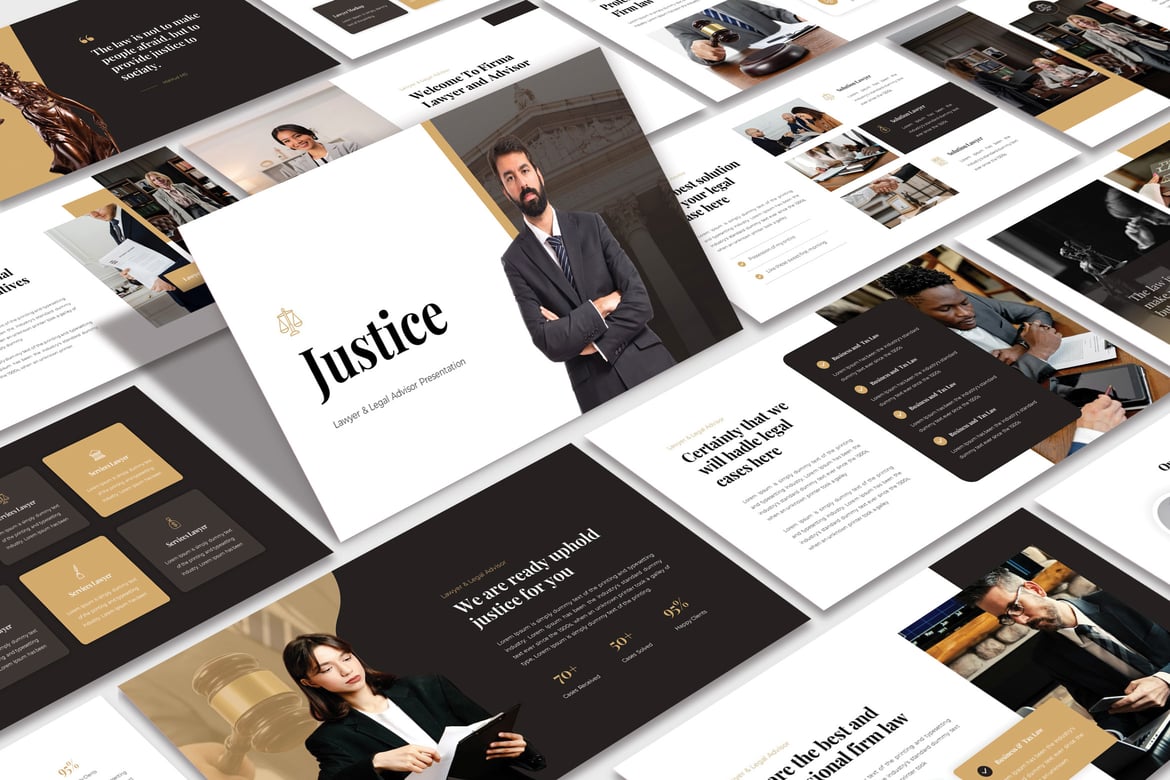 Template Powerpoint Keadilan yang Menarik dan Profesional