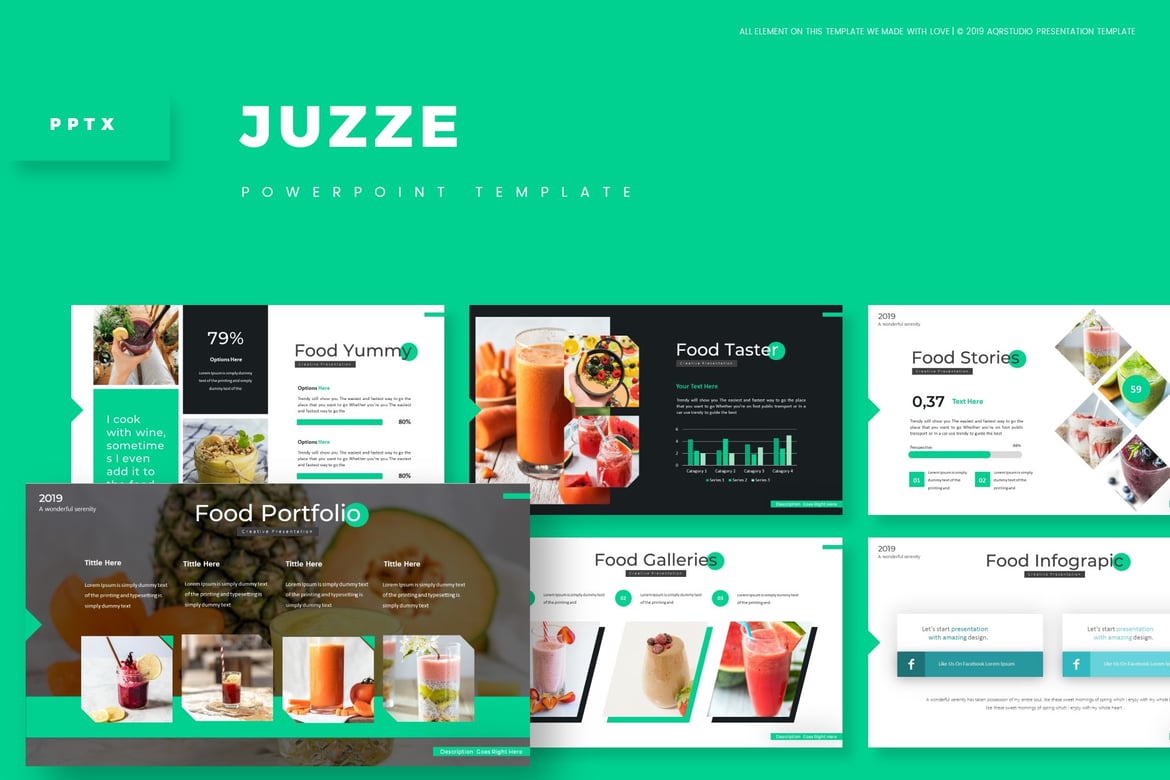 Juzze - Template PowerPoint Serbaguna yang Menarik