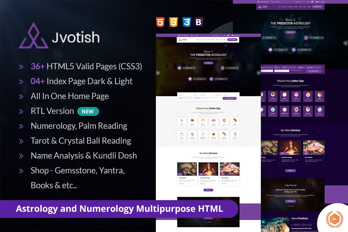 Template Website Jyotish - Solusi Lengkap untuk Astrologi dan Numerologi