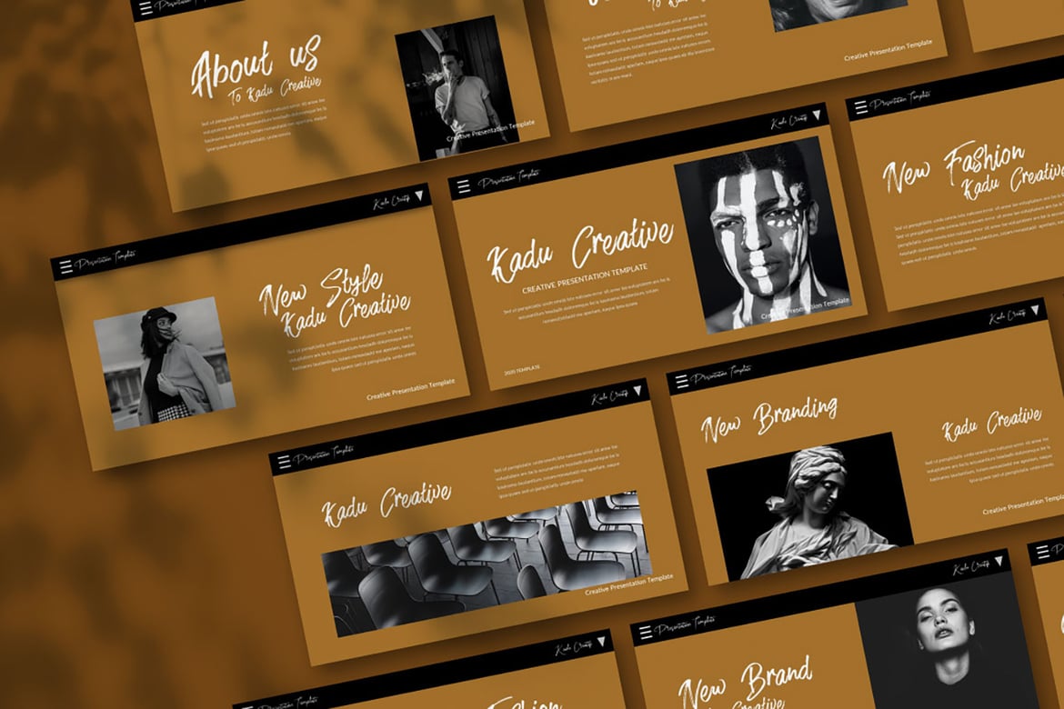 Template Powerpoint Kreatif Kadu yang Modern dan Profesional