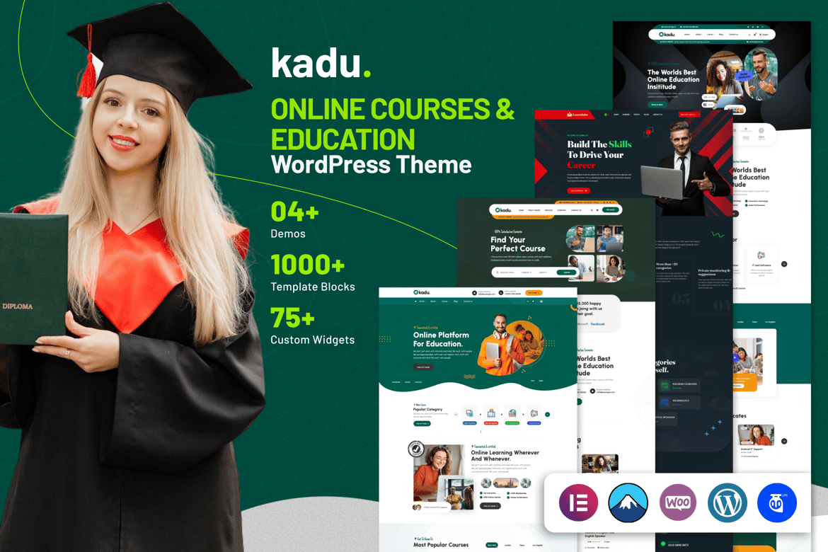 Kadu - Tema WordPress Pendidikan yang Modern dan Fleksibel