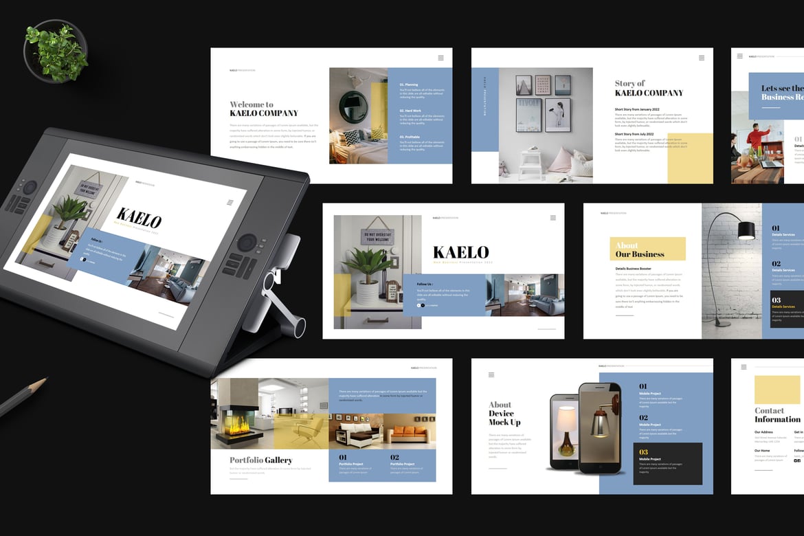 Kaelo - Template Presentasi PowerPoint Kreatif dan Modern
