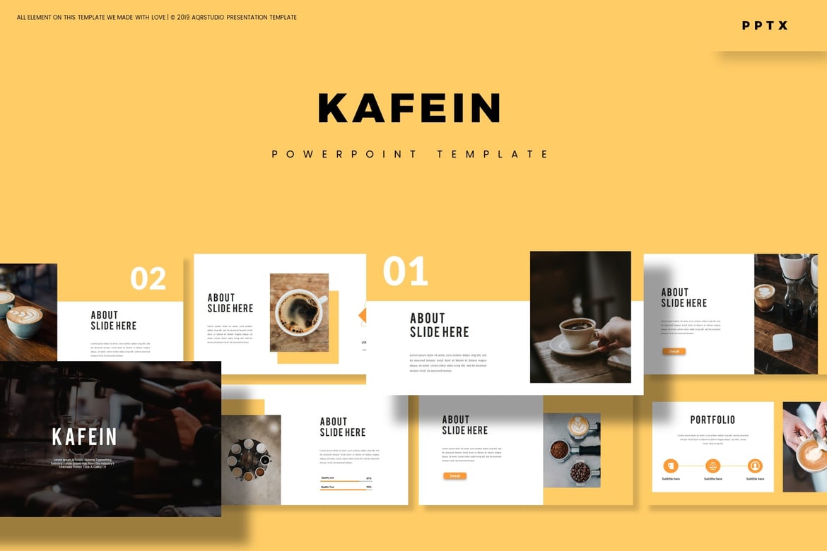 Template PowerPoint Kafein - Solusi Presentasi Menarik untuk Segala Keperluan