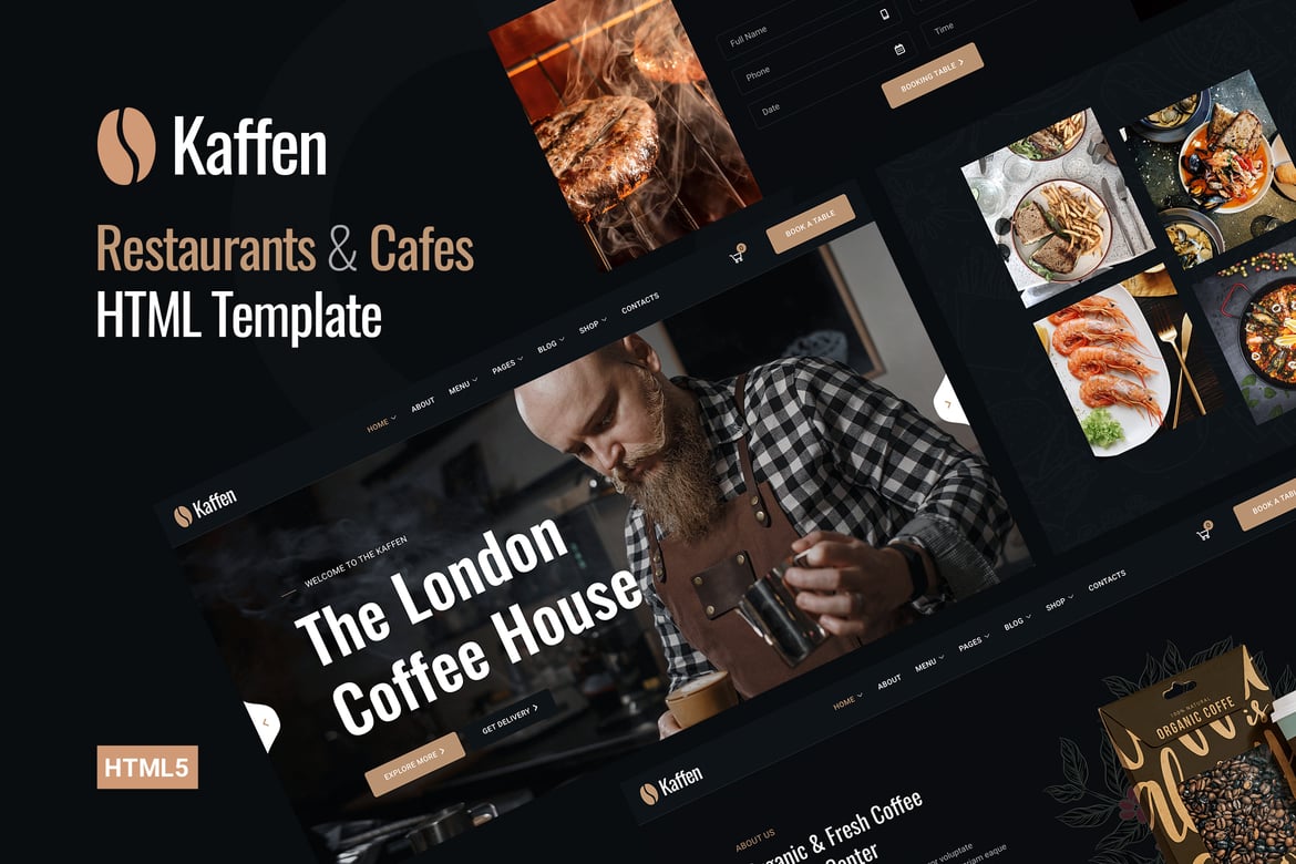 Template Website Kaffen - Solusi Modern untuk Restoran dan Kafe Anda