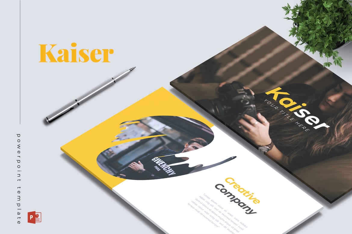 Template Presentasi PowerPoint KAISER - Rencana Bisnis yang Menarik
