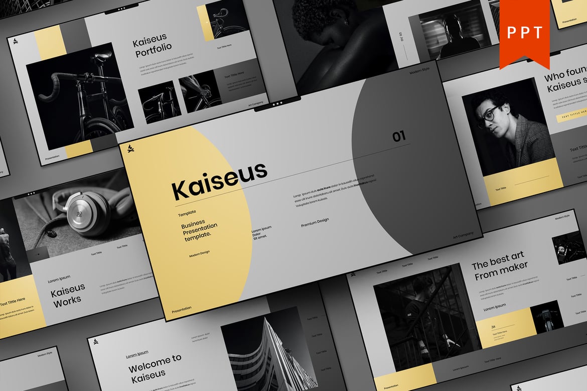 Kaiseus – Template PowerPoint Bisnis Profesional
