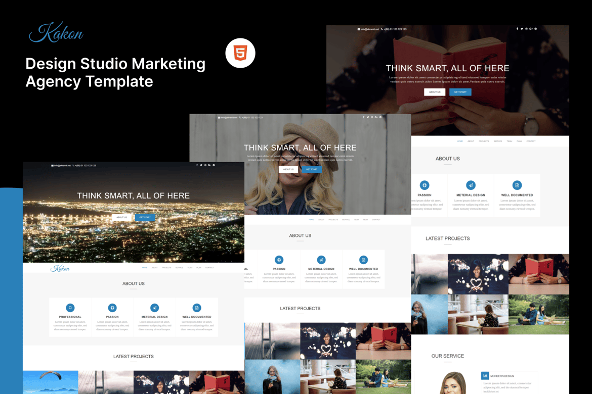 Kakon - Template Website Agensi Desain Modern dan Responsif