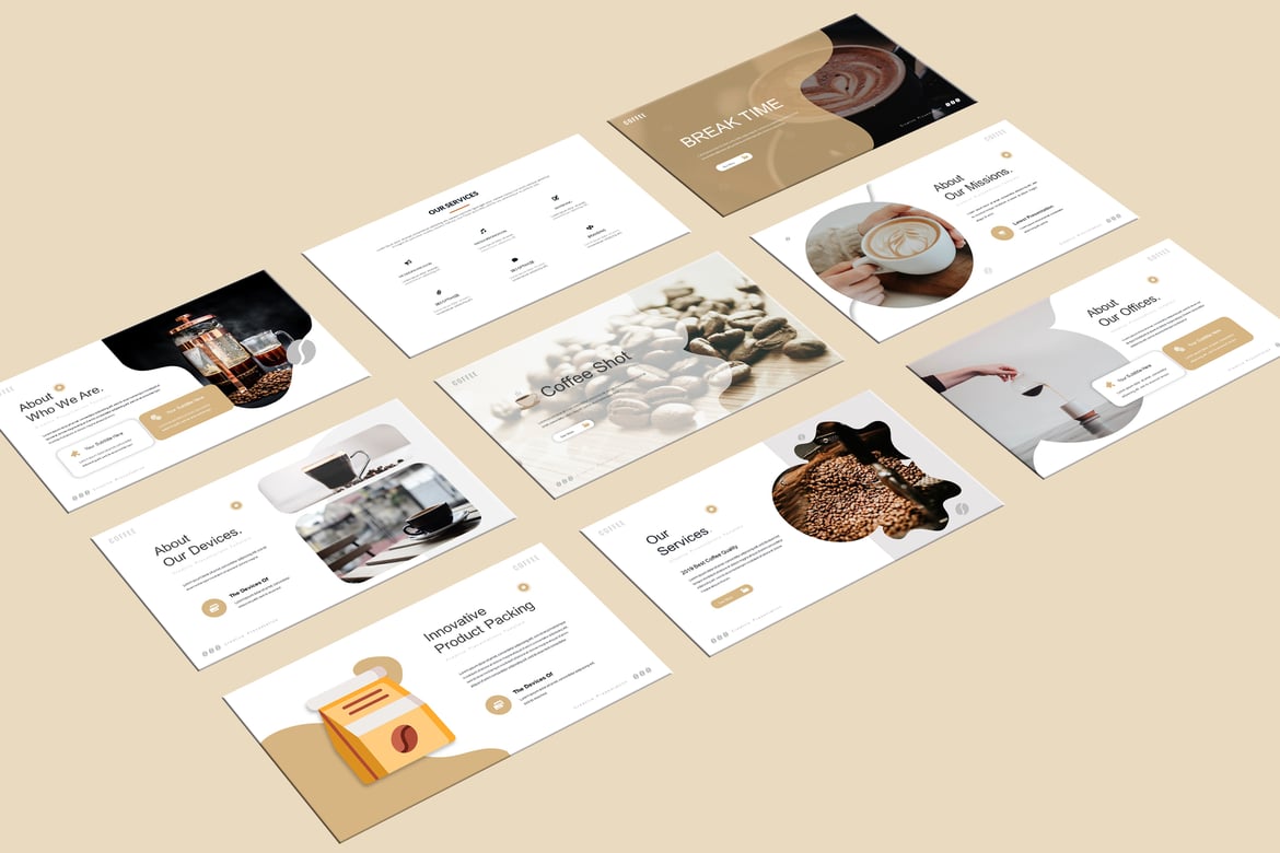 Kalin - Template PowerPoint Kafe yang Menarik dan Minimalis
