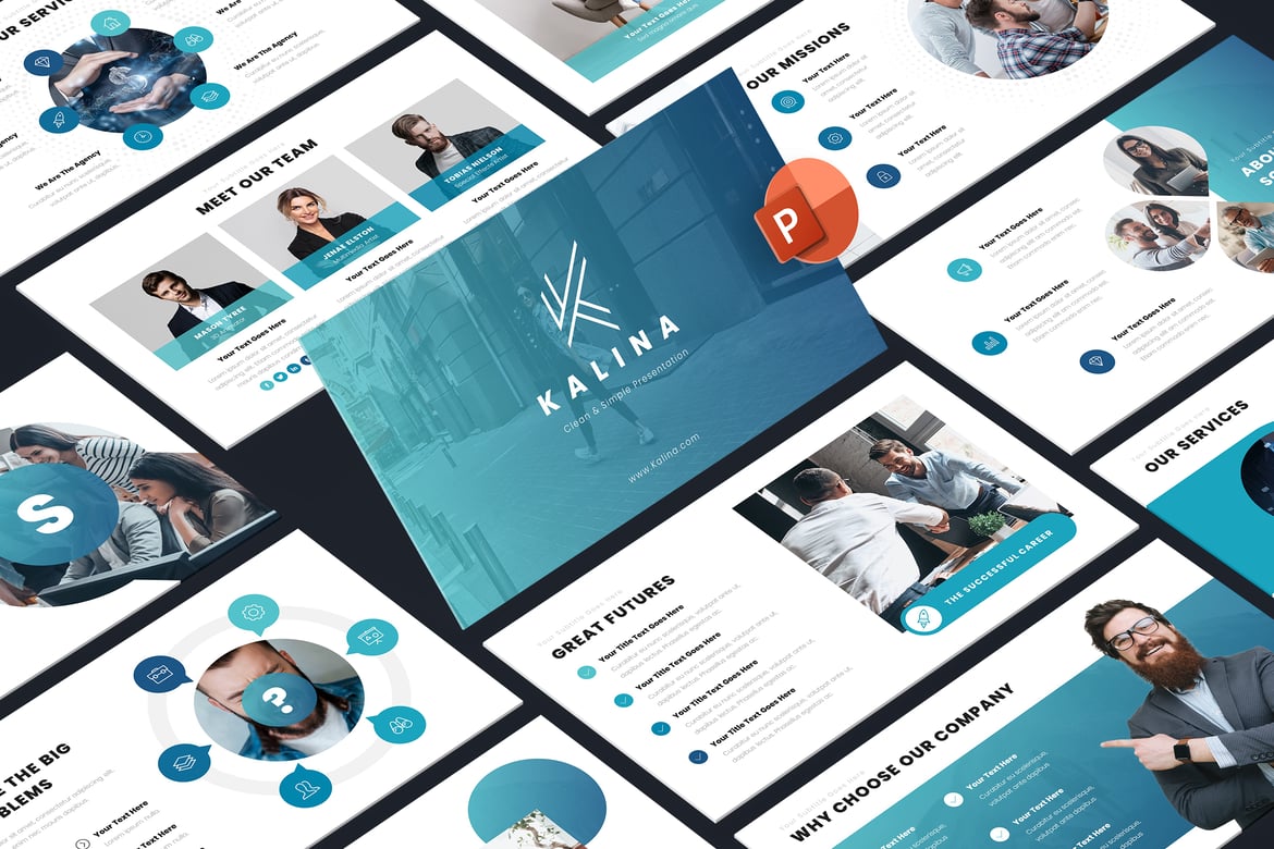 Template Presentasi PowerPoint Kalina - Solusi Ideal untuk Pitch Deck Anda