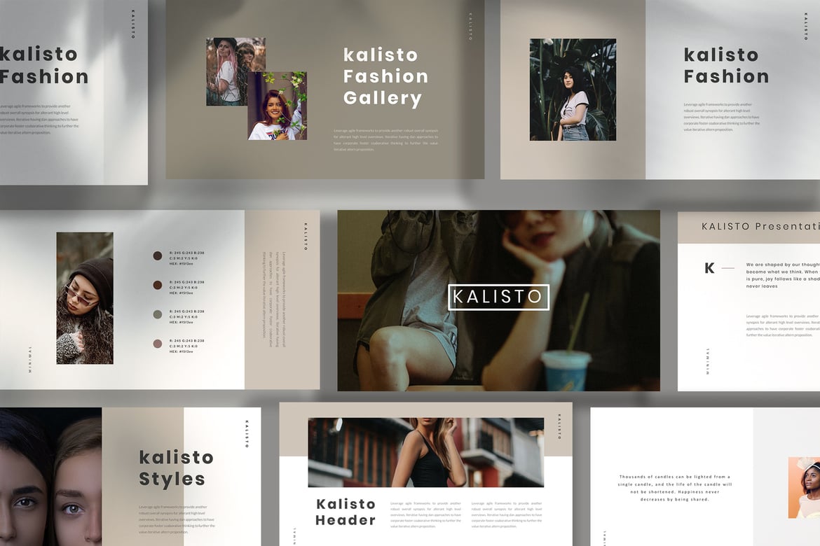 Template Powerpoint Kalisto yang Modern dan Minimalis