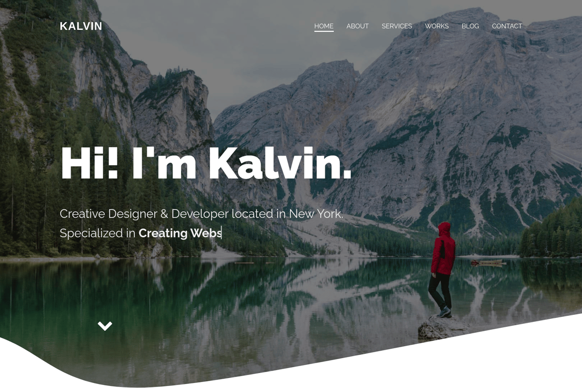 Kalvin - Template Portfolio Pribadi yang Profesional dan Kreatif