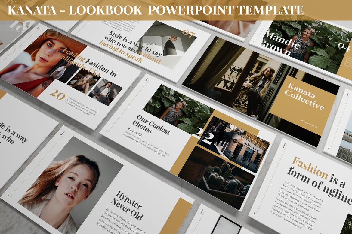 Template Powerpoint Kanata - Lookbook Kreatif dan Minimalis
