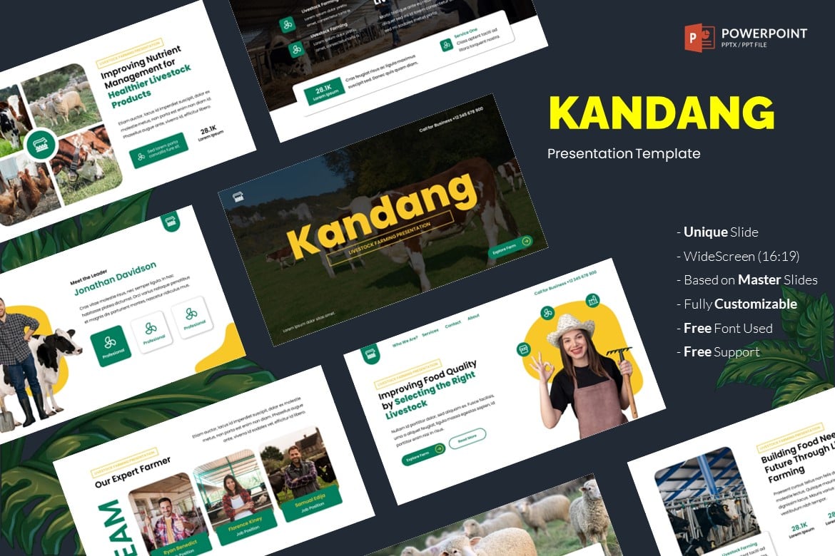 Template Presentasi Kandang - Powerpoint untuk Peternakan dan Pertanian