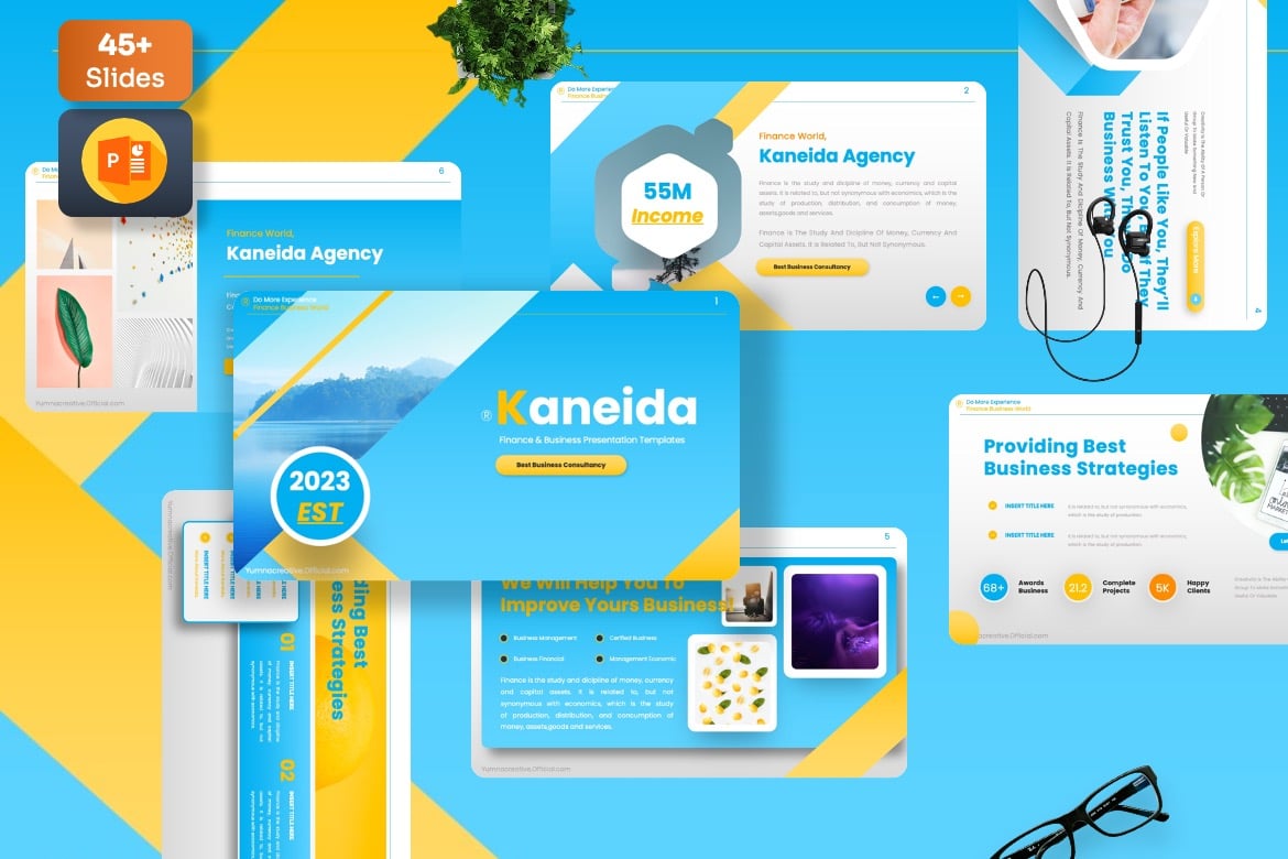 Kaneida - Template Presentasi Keuangan Profesional