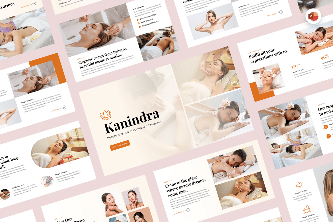 Kanindra - Template PowerPoint Kecantikan & Spa yang Menawan