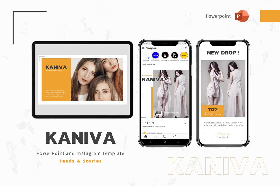 Template Presentasi dan Instagram Kaniva yang Modern dan Kreatif