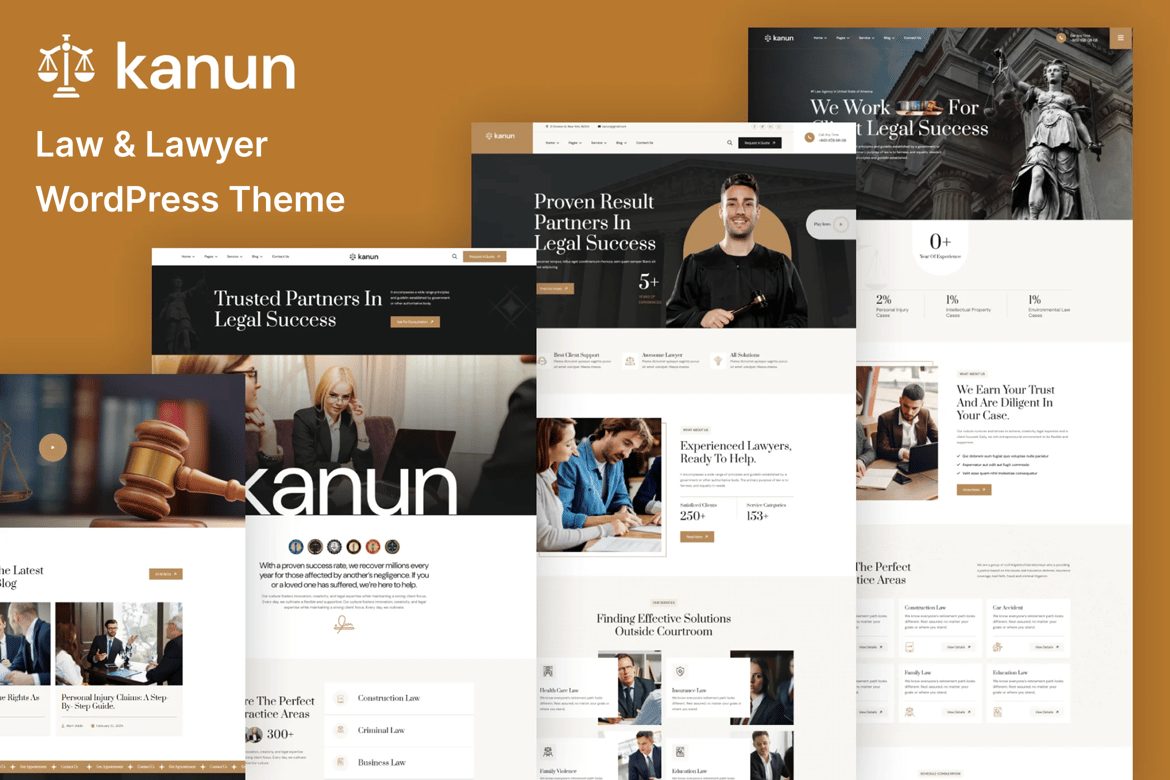 Tema WordPress Kanun untuk Pengacara dan Firma Hukum yang Profesional