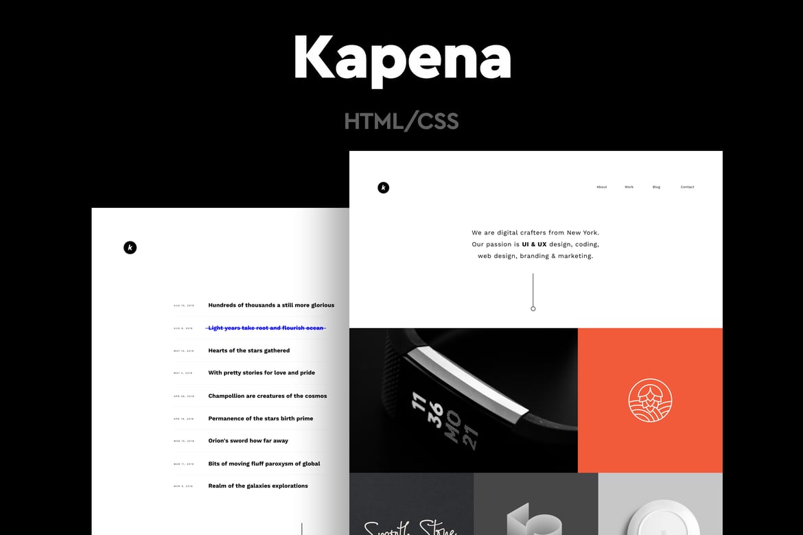 Kapena - Template Web Portofolio Responsif yang Elegan