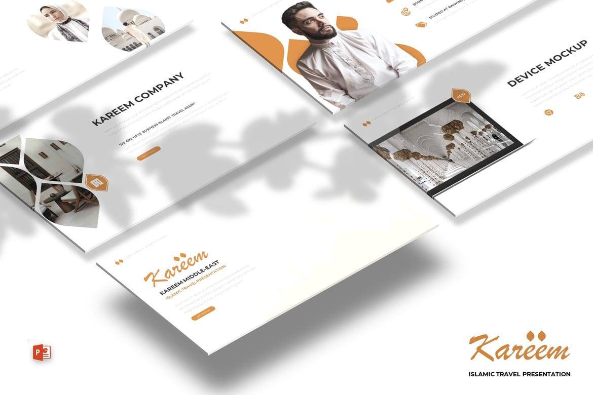 Template PowerPoint Perjalanan Islam Kareem yang Menawan