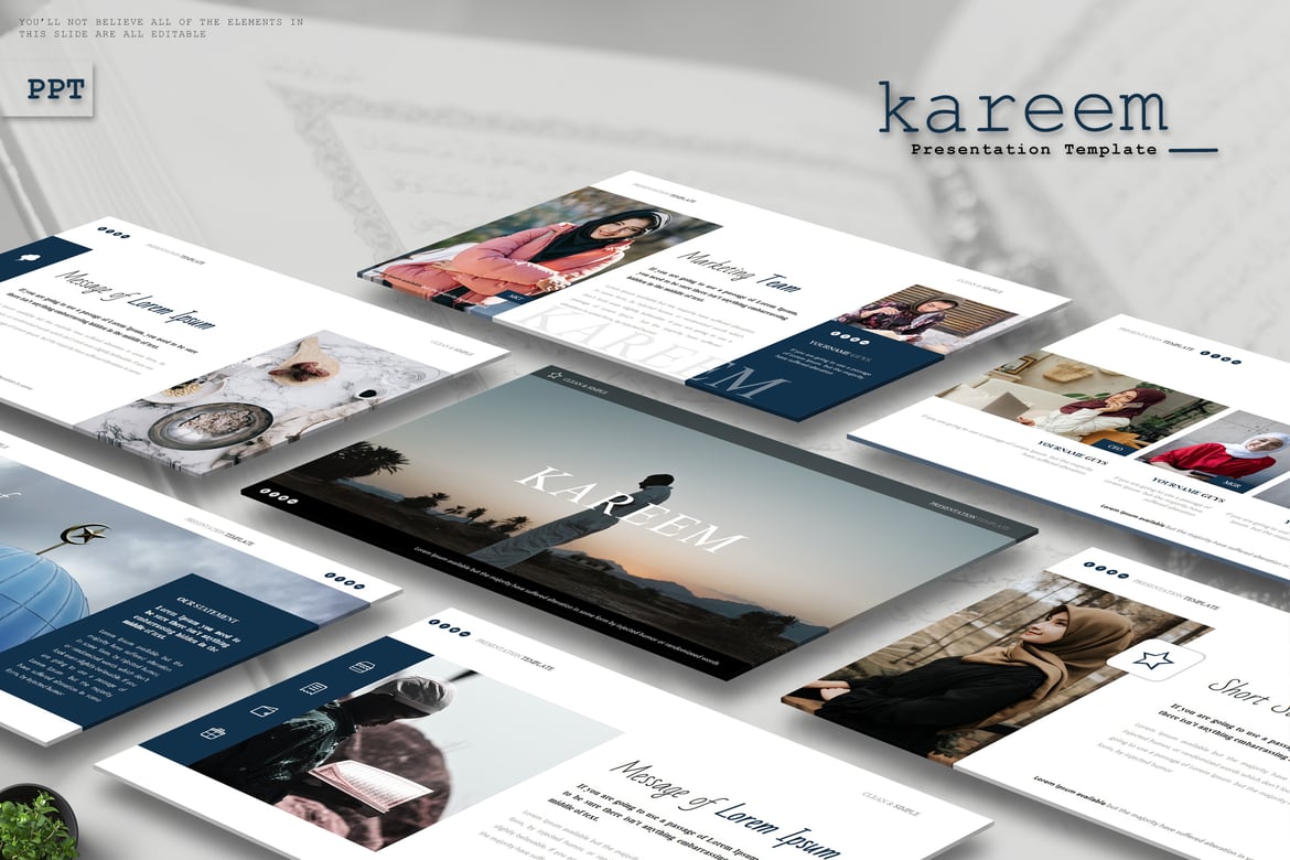 Template PowerPoint Kareem - Presentasi Kreatif dan Menarik