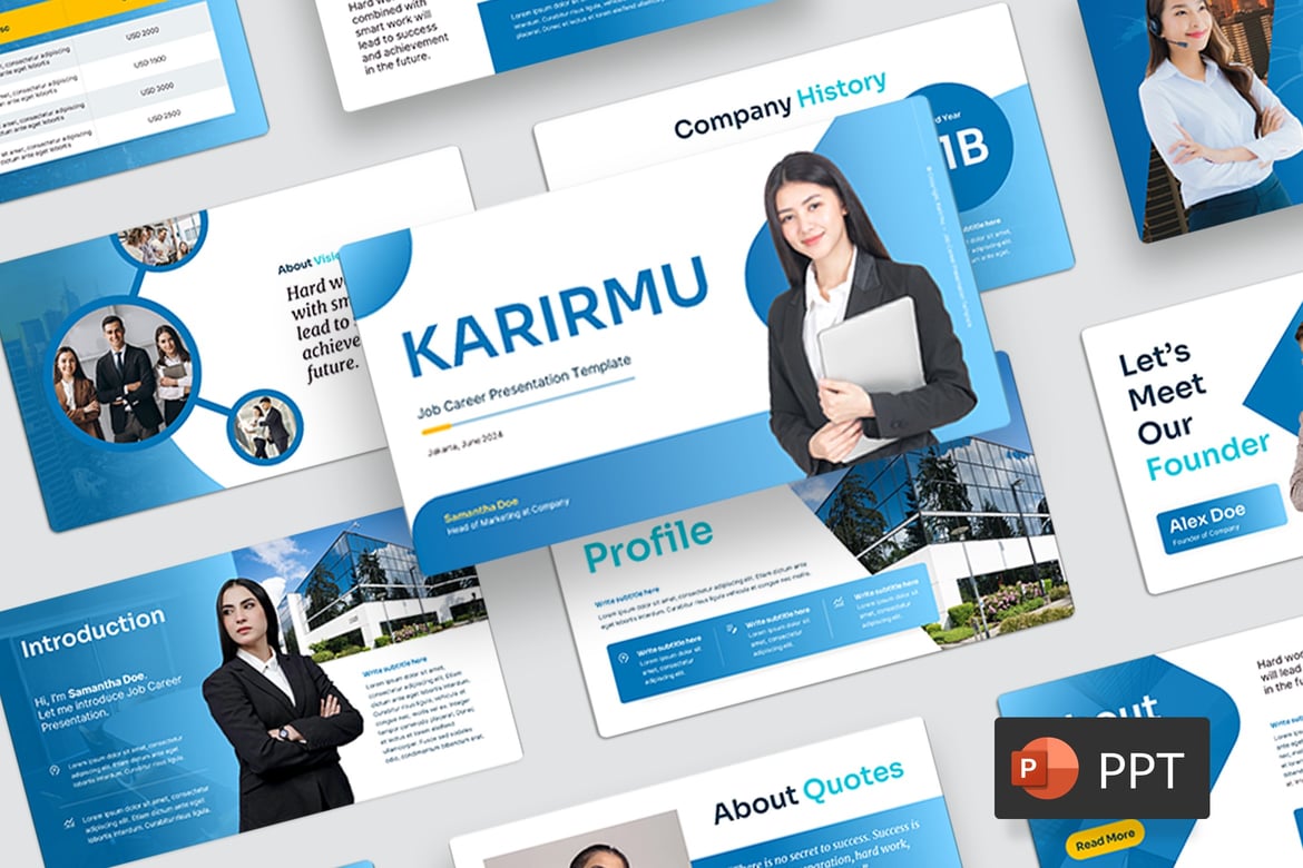 Karirmu - Template Presentasi PowerPoint Karir yang Menarik