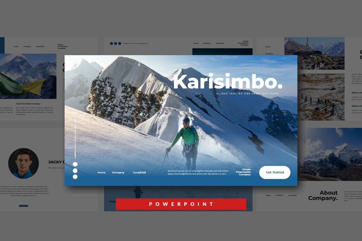 Template PowerPoint Karisimbo: Presentasi Kreatif dan Profesional