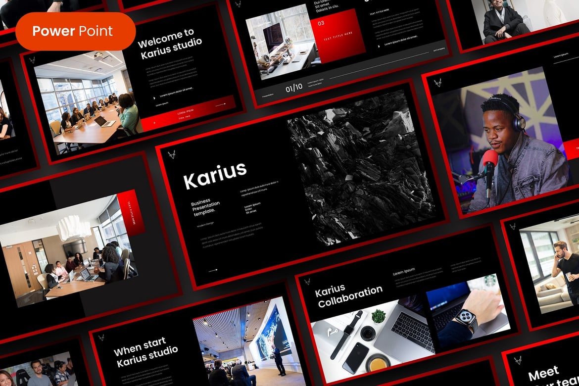 Karius – Template PowerPoint Bisnis yang Modern dan Profesional