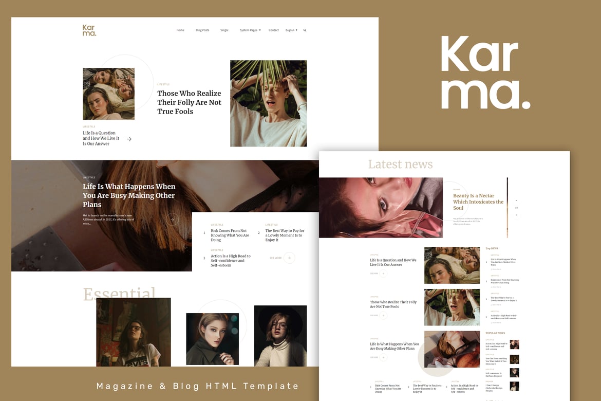 Karma - Template Website Blog Modern dan Responsif