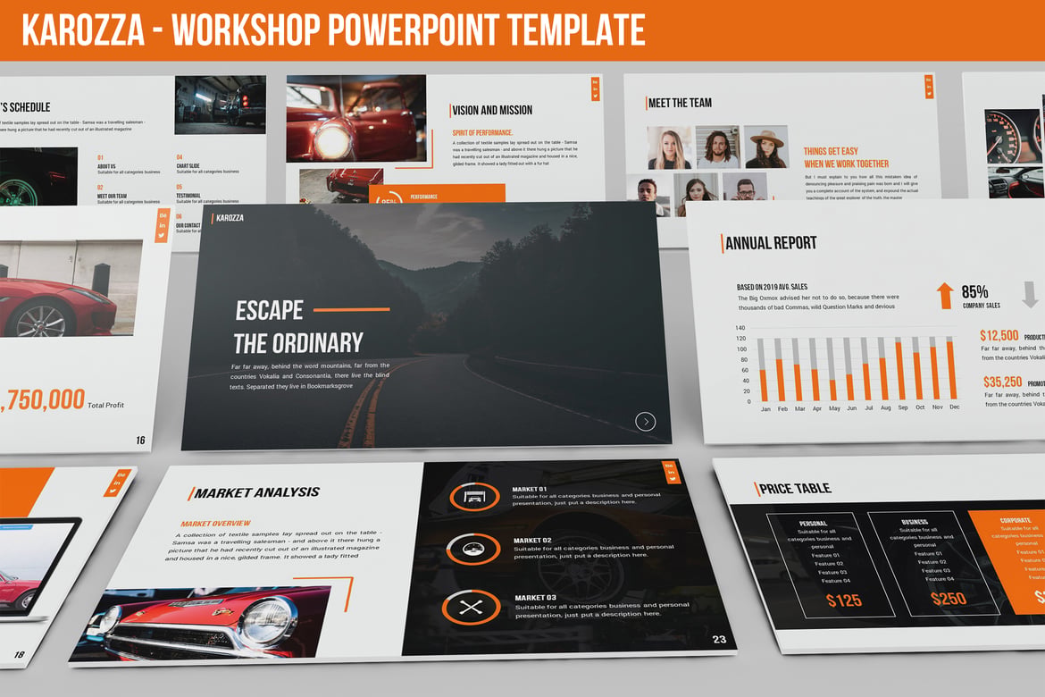 Karozza - Template Powerpoint Workshop Modern dan Fleksibel