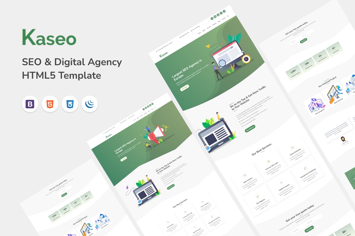 Kaseo - Template Website HTML5 untuk Agensi SEO & Digital Marketing