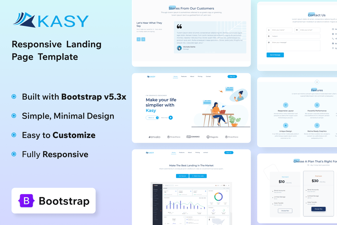 Kasy - Template Website Landing Page Responsif yang Modern dan Serbaguna