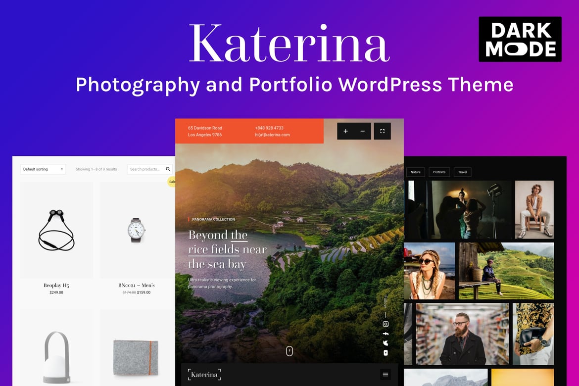 Katerina - Tema WordPress Fotografi dan Portofolio Menarik