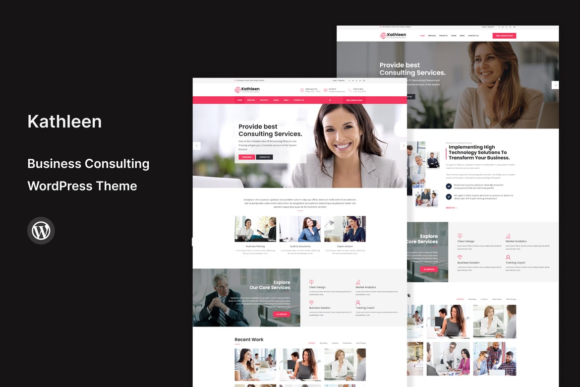 Tema WordPress Kathleen - Solusi Konsultasi Bisnis yang Modern dan Responsif