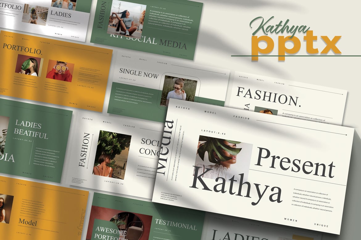KATHYA - Template Powerpoint Fashion Modern