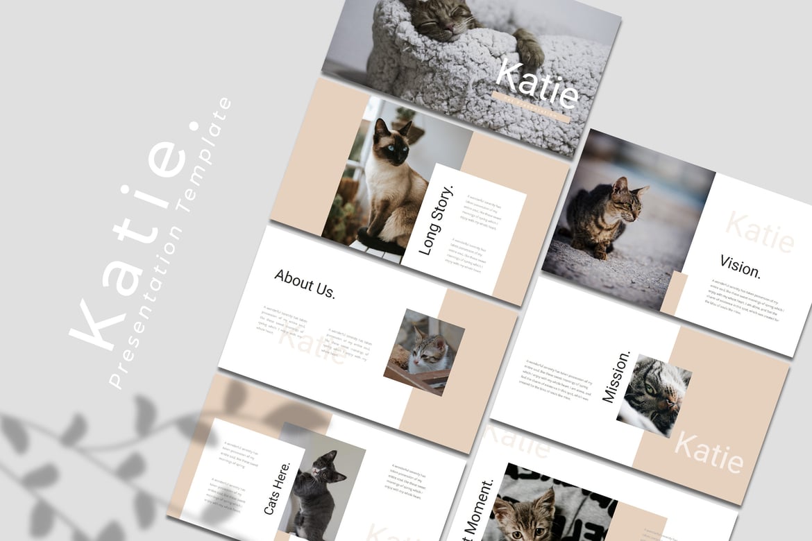 Template Presentasi PowerPoint Katie – Desain Kreatif untuk Kebutuhan Anda