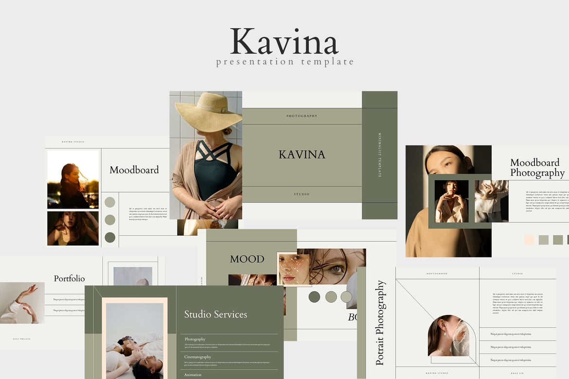 Kavina - Template PowerPoint Kreatif untuk Presentasi Anda