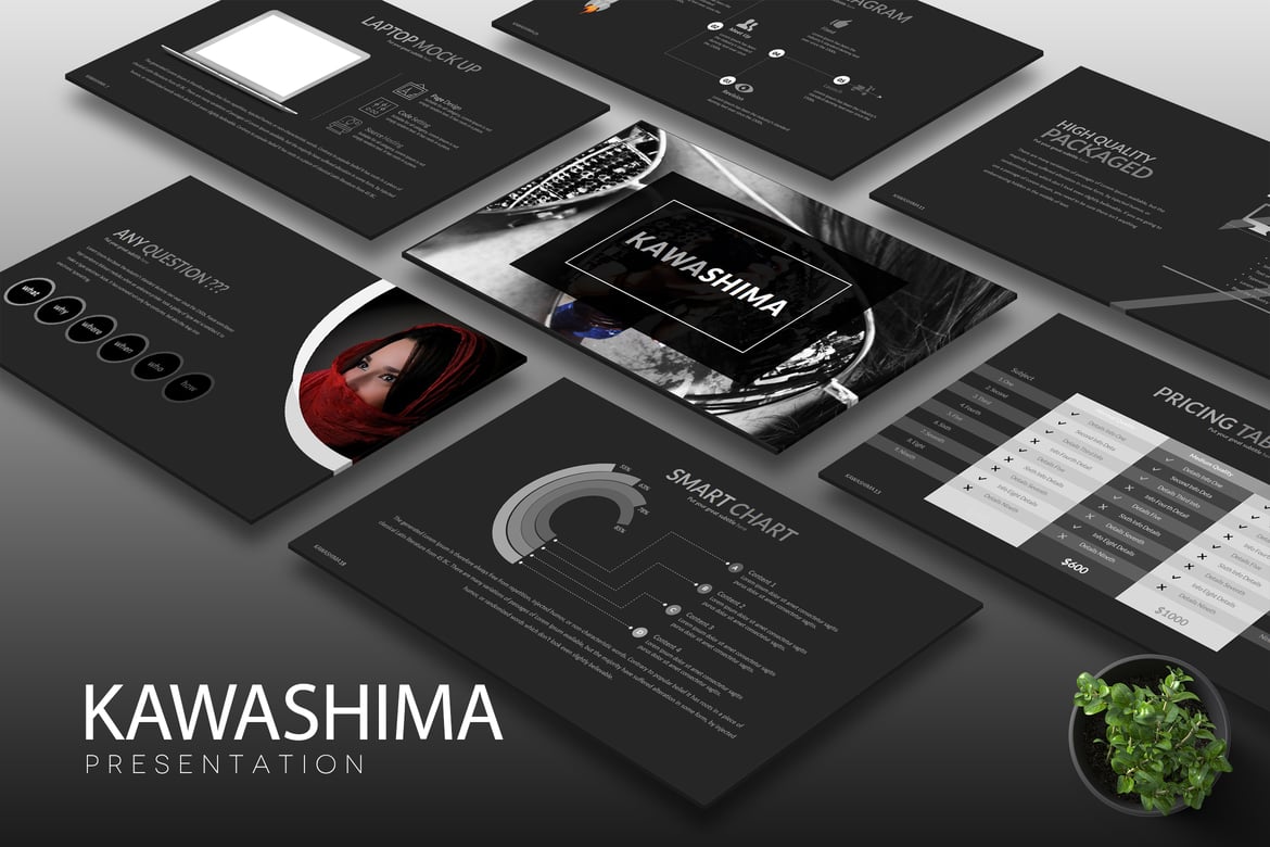 Template PowerPoint Kawashima: Presentasi Kreatif untuk Semua Kebutuhan