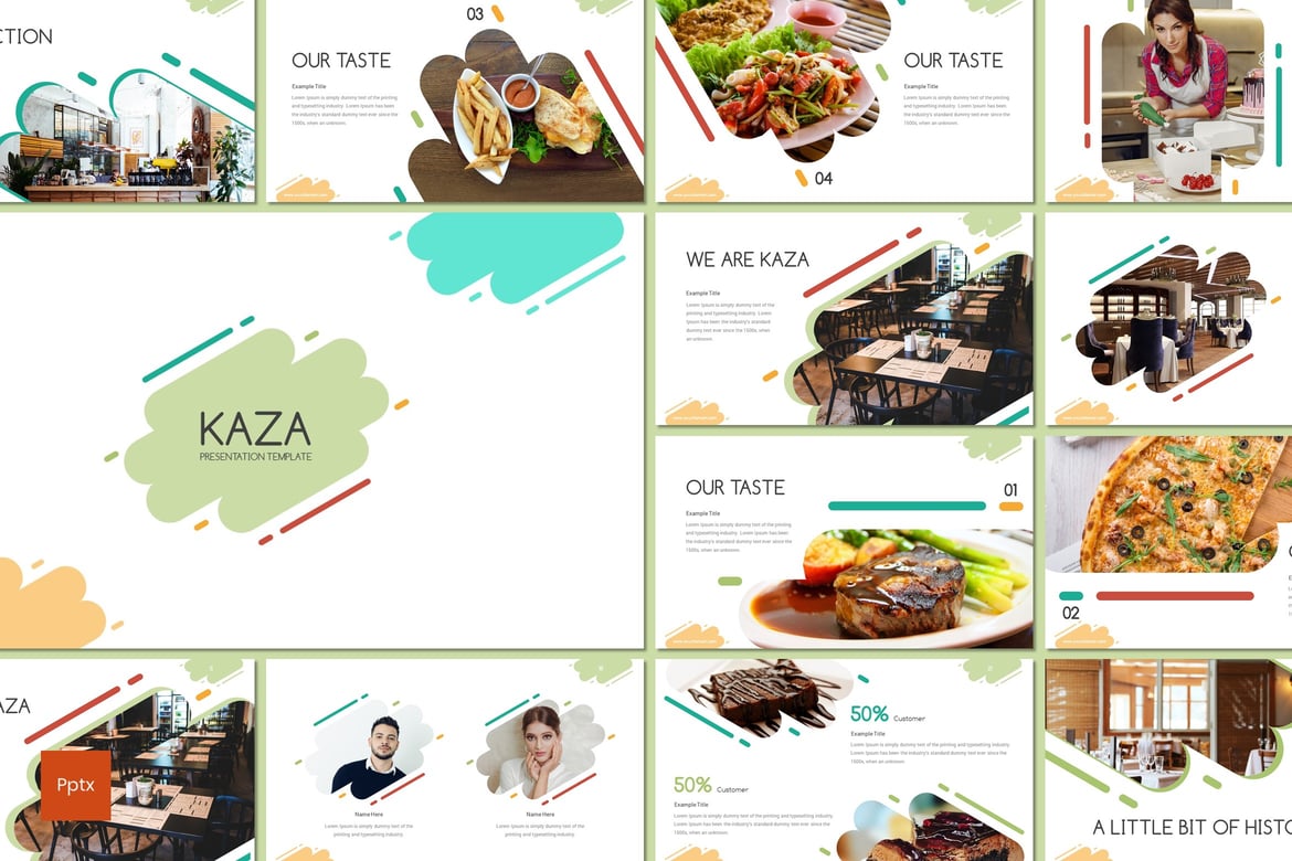 Kaza - Template Presentasi PowerPoint Modern dan Minimalis